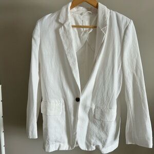 Women's Linen White Blazer